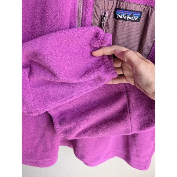 Patagonia Microdini 1/4 Zip‎ Pullover Fleece Amaranth Pink Size L - Picture 5 of 8